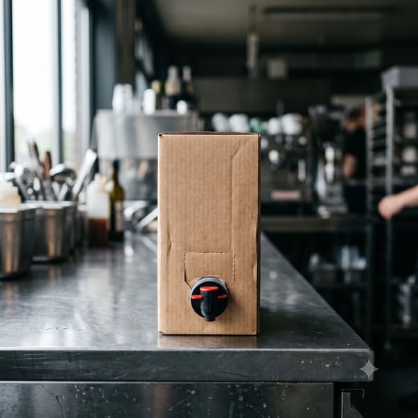 3L bag-in-box ginger juice ready for use at the bar of a professional foodservice venue